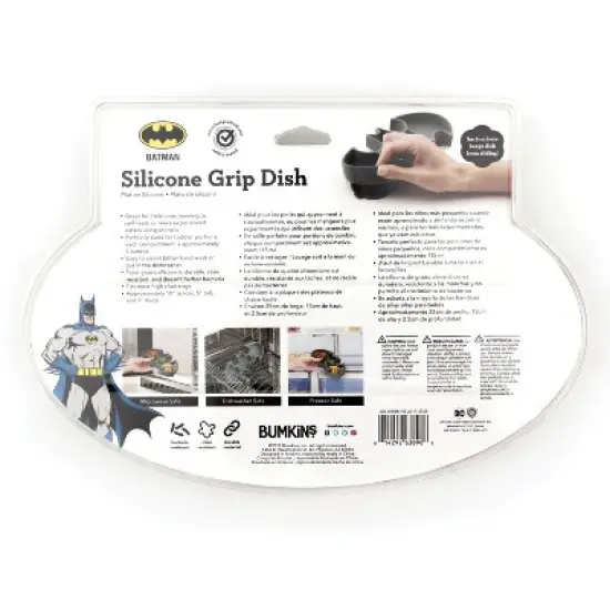 Bumkins DC Comics Batman Grip Dish - Gray image {2}