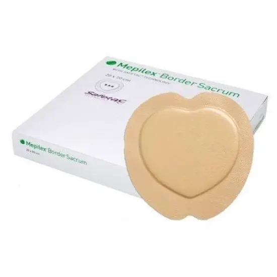 Molnlycke 282055 Mepilex Border Sacrum 6-2/7 in. x 8 in. (Each) image {2}