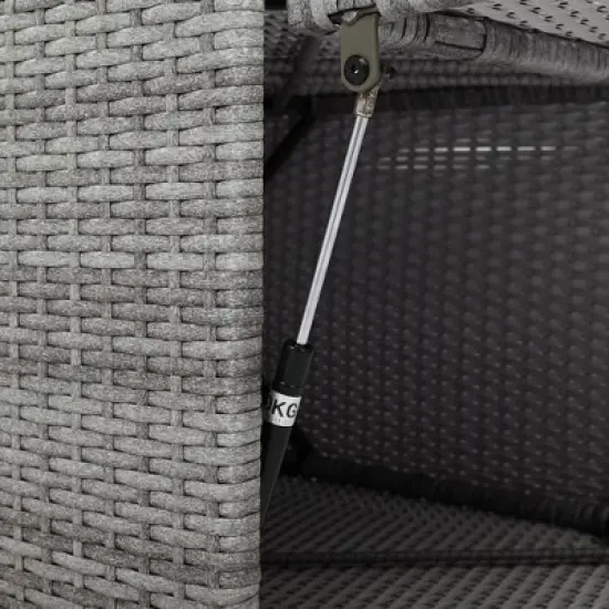 Modular Rattan Patio Sectional Set with Daybed & Storage Table - Weather-Resistant Outdoor Sofa for Pool, Garden & Backyard image {14}