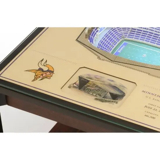 NFL Minnesota Vikings 25-Layer StadiumViews Lighted End Table image {3}