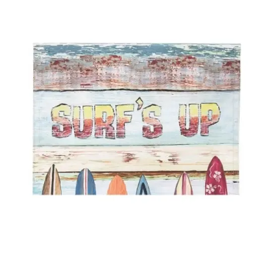 Home & Garden Surf's Up Garden Flag  -  One Garden Flag 18.0 Inches -  Ocean Boards Rid The Waves  -  B24862  -  Polyester  -  Multicolored image {1}