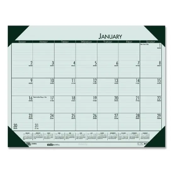 EcoTones Recycled Monthly Desk Pad Calendar, 22 x 17, Green-Tint/Woodland Green Sheets/Corners, 12-Month (Jan to Dec): 2026 image {4}