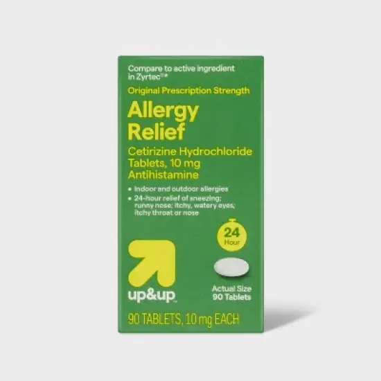 Cetirizine Hydrochloride Allergy Relief Tablets - up&up&trade; image {7}