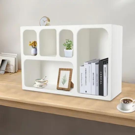 YIYIBYUS Modern Wall Shelves for Wall Decor, Desktop Storage Cabinet image {2}