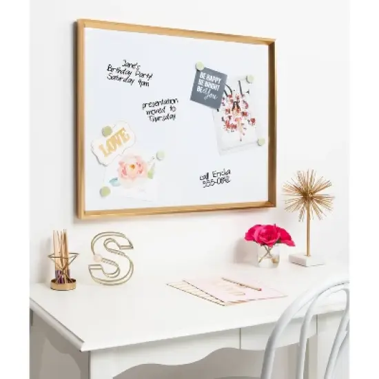 25.5" x 31.5" Calder Dry Erase Board White - Kate & Laurel All Things Decor image {4}
