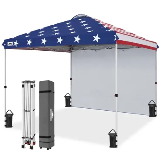 EAGLE PEAK Pop Up Canopy Tent with 1 Sidewall, Easy Setup Event Tent image {7}