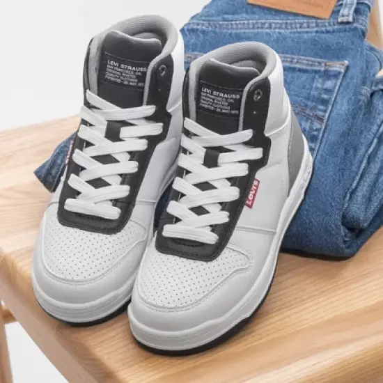 Levi's Kids Drive Hi Unisex Vegan Synthetic Leather Casual Hightop Sneaker Shoe image {6}