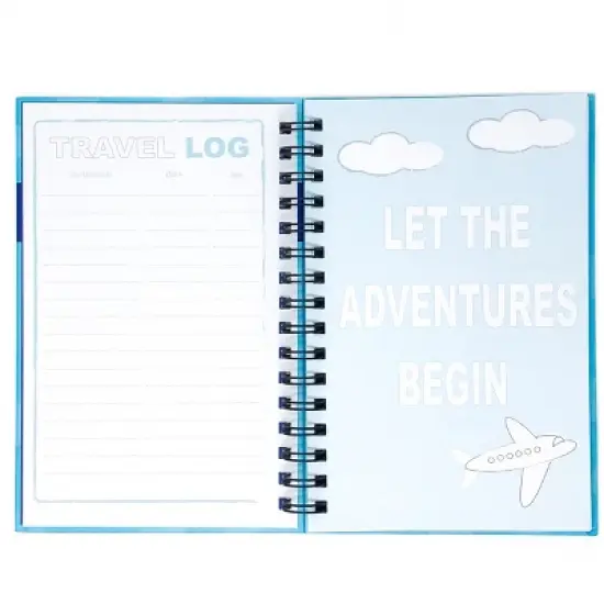 Travel Journal for Kids 8.5"x5.5" Teal - Kahootie Co: Undated Wire-Bound Notebook, 140 Pages, Hard Cover, Preprinted image {3}