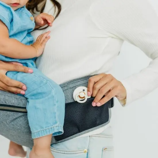 Moby Hip Seat Baby Carrier - Heather Gray image {4}