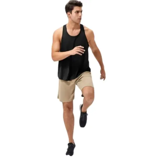 Anna-Kaci Active Men's Racerback Muscle Tank Top with Wide Armholes and Breathable Athletic Fit image {4}