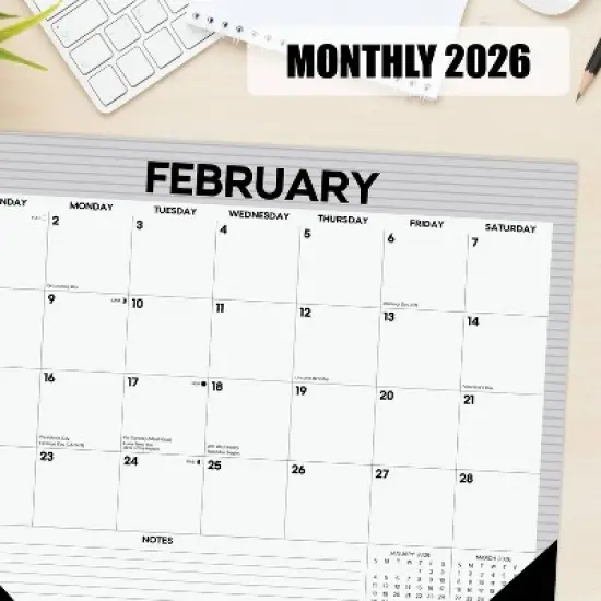 Willow Creek Press 22"x17" 2026 Pinstripe Large Monthly Deskpad image {3}