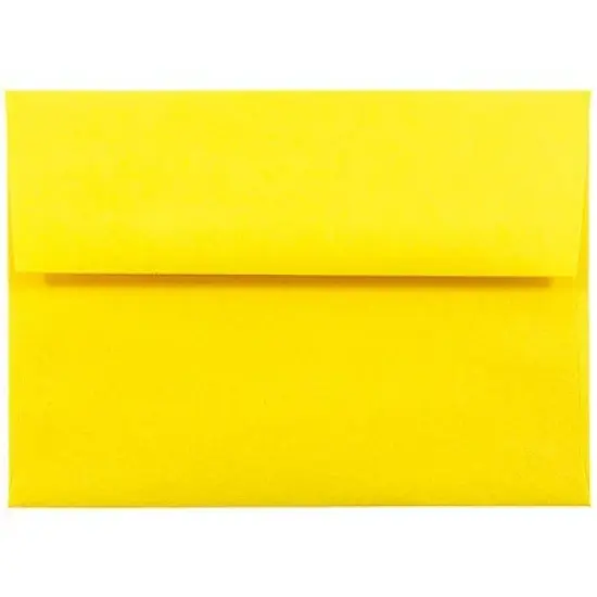 JAM PAPER #10 Business Colored Envelopes - 4 1/8 x 9 1/2 - Yellow Recycled - 100/Pack image {3}