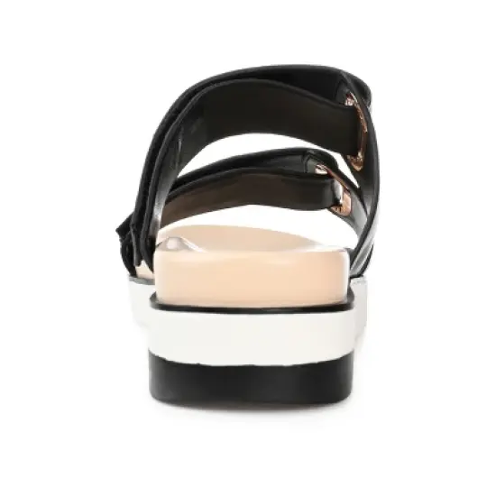 Journee Collection Womens Ashanti Slip On Slide Multi Strap Sandals image {2}