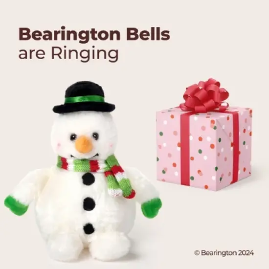 Bearington Snowball The Plush Snowman, Stuffed Snowman, 7 Inch Christmas Plushies, Ideal Christmas Stuffed Animals Gift for Kids image {3}