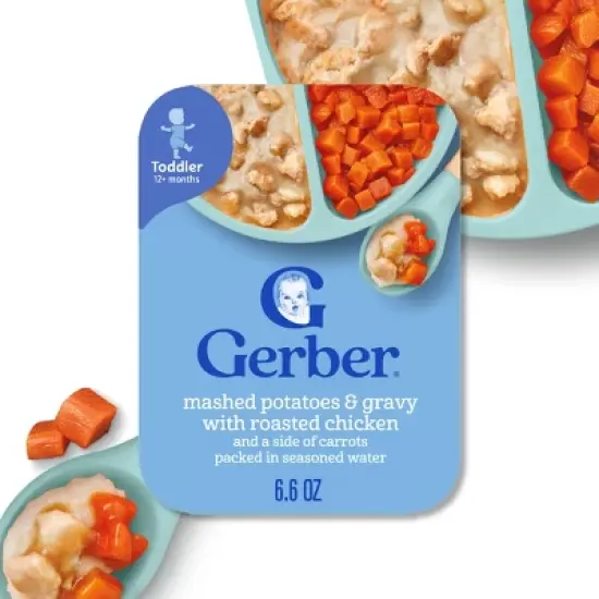 Gerber Baby Food Mashed Potatoes & Gravy with Roasted Chicken and Carrots Toddler Meals - 6.6oz image {1}