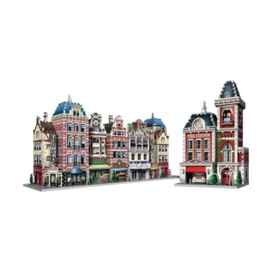 Urbania Collection - Hotel, Cinema, Cafe & Fire Station 4pk 3D Puzzles 1165pc image {2}