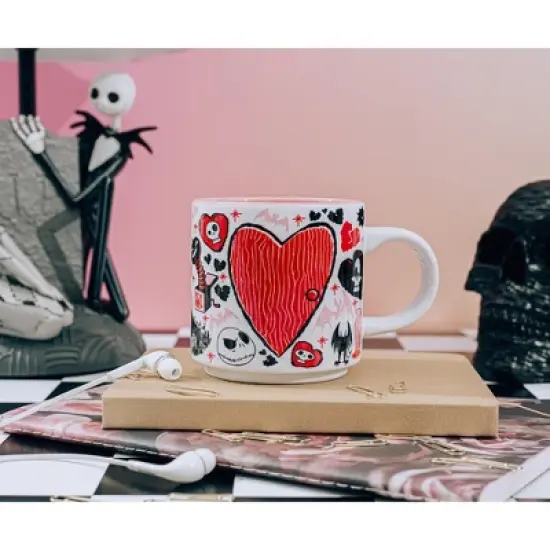 Silver Buffalo Disney The Nightmare Before Christmas Valentine's Town Stackable Ceramic Mug image {7}