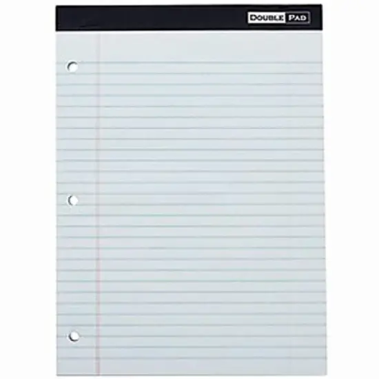 MyOfficeInnovations Double Pad Notepads 8.5x11.75 White 100 Sh/Pd 6 Pd/Pk 478900 image {8}