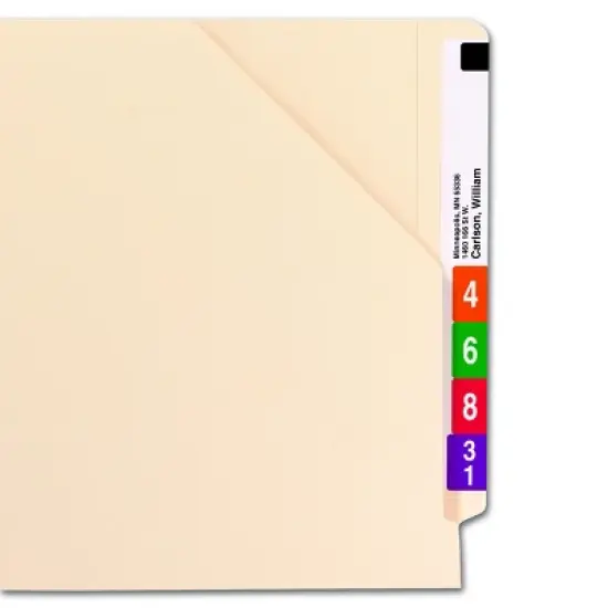 Smead End Tab File Jacket, Shelf-Master  Reinforced Straight-Cut Tab, Letter Size, Manila, 100 per Box (75700) image {5}
