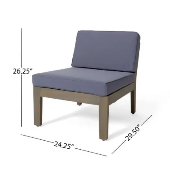 Sapphtopaz 5-Piece Outdoor Patio Sofa Set, Wood Outdoor Sofa with Cushions, L Shape Patio Sofa Set, Slat Panel 3-Seater Sectional Sofa with Ottoman image {4}