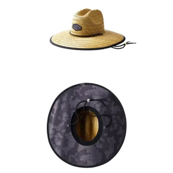 HUK Men's Running Lake Straw Wide Brim Fishing and Beach Hat image {2}