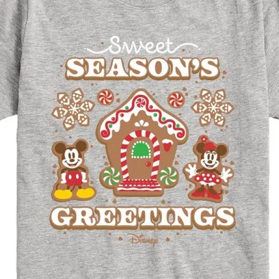 Boys' - Disney - Mickey and Minnie Sweet Seasons Greetings Christmas Short Sleeve Graphic T-Shirt image {1}