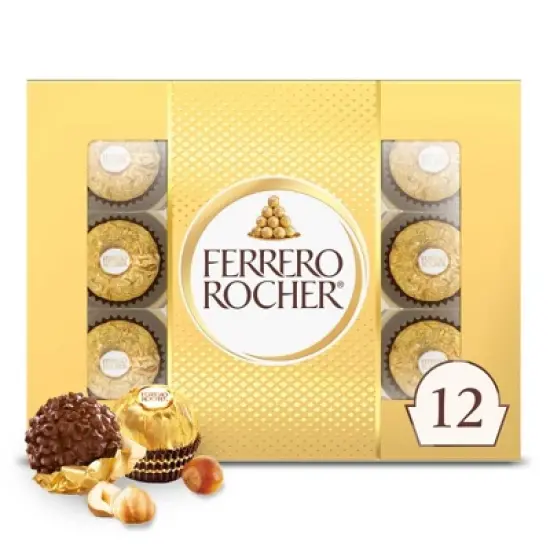Ferrero Rocher Fine Hazelnut Chocolate Candy - 5.3oz/12ct image {5}