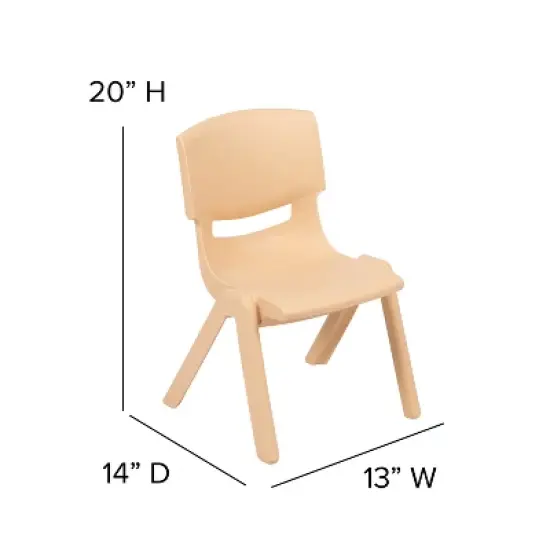 Flash Furniture 2 Pack Plastic Stackable School Chair with 10.5" Seat Height image {9}