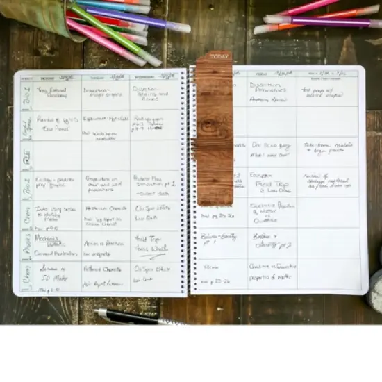 Elan Publishing Company PR7-10FT-22 Fashion Teacher Planner Set - WOODGRAIN image {9}