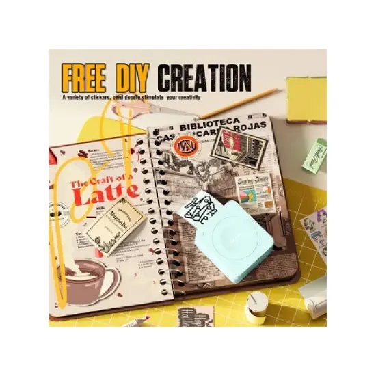 Nelko PM230 Portable Bluetooth Sticker Printer Green with 2pk 54mmx3.5m White Rolls image {3}