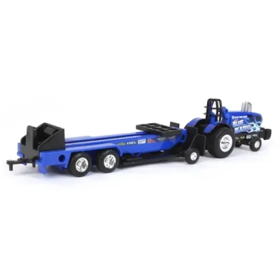 1/64 New Holland "Blue Blazes" Pulling Tractor with Pulling Sled, 37940-1 image {2}