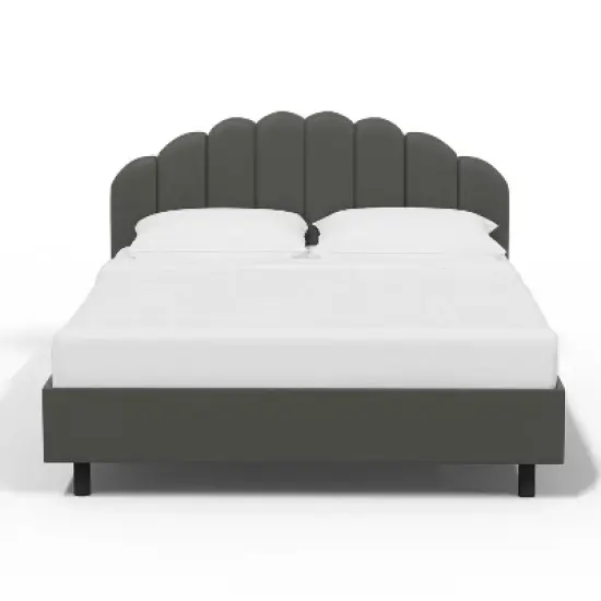 Emma Shell Upholstered Platform Bed - Skyline Furniture image {1}