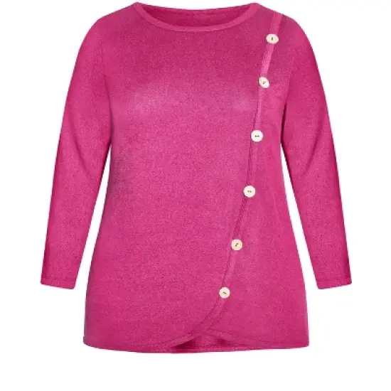 Women's Plus Size Opal Hacci Knit Top  - Plum | AVENUE image {2}