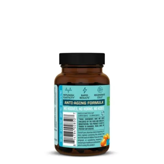 Collagen Capsules, Sea Buckthorn Fruit and Asian Ginseng Root Extract, Plant based Organic Vegan Collagen Protector, Sunwarrior, 30ct image {4}