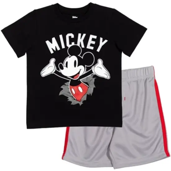 Disney Mickey Mouse Donald Duck Goofy Pluto Graphic T-Shirt  and Mesh Shorts Outfit Set Infant to Little Kid image {21}