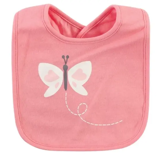 Hudson Baby Infant Girl Cotton Bibs, Sweet Bunny, One Size image {5}