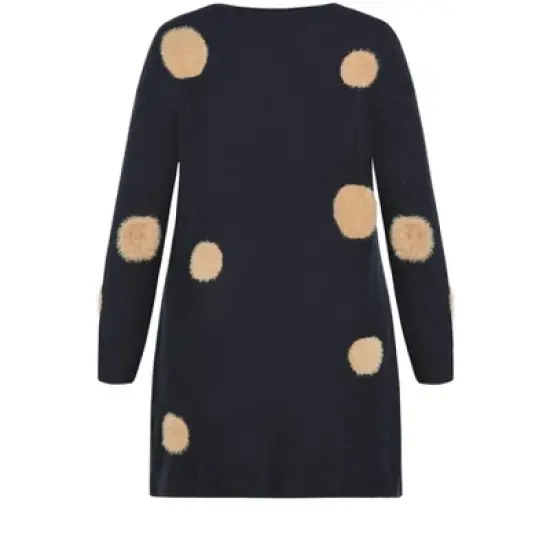 Women's Plus Size Donatella Cardigan - navy marle | EVANS image {5}