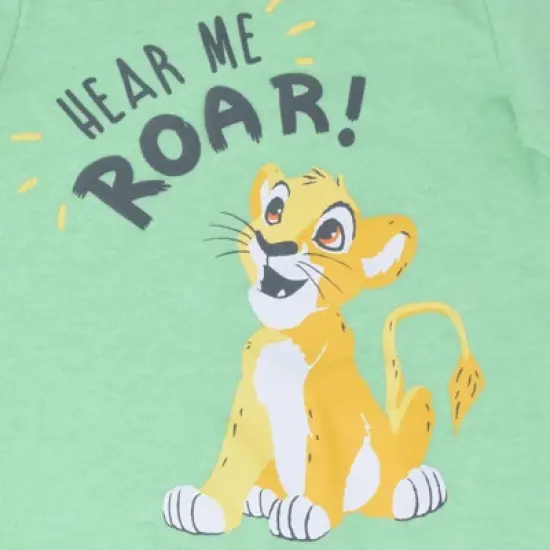 Disney Lion King Winnie the Pooh Mickey Mouse Minnie Mouse Simba Tigger Baby 3 Pack Bodysuits Newborn to Infant image {8}