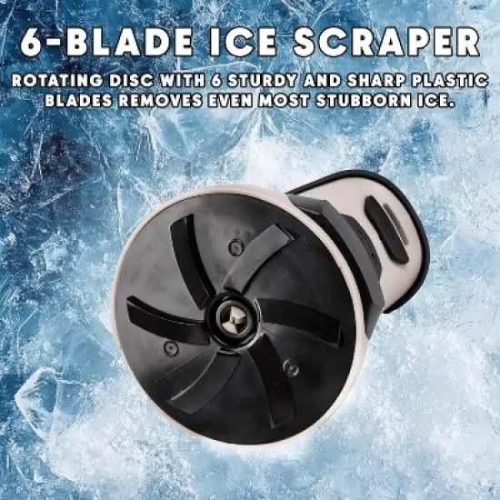 Zone Tech 3 in 1 Electric Ice Scraper for Car Windshield - Rechargeable Cleaning Brush, Polishing Machine and Snow Removal No Scratch Rotating Disc image {7}