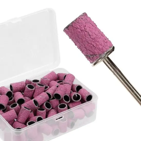 Unique Bargains 80 Grit Nail Drill Bits Sanding Bands Gel File Polish Remover For Electric Nail Tools 100 Pcs image {5}