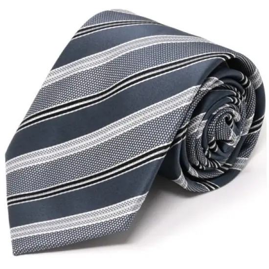 Men's Diagonal Stripe Micro Fiber Poly Woven Regular Neck Tie image {4}