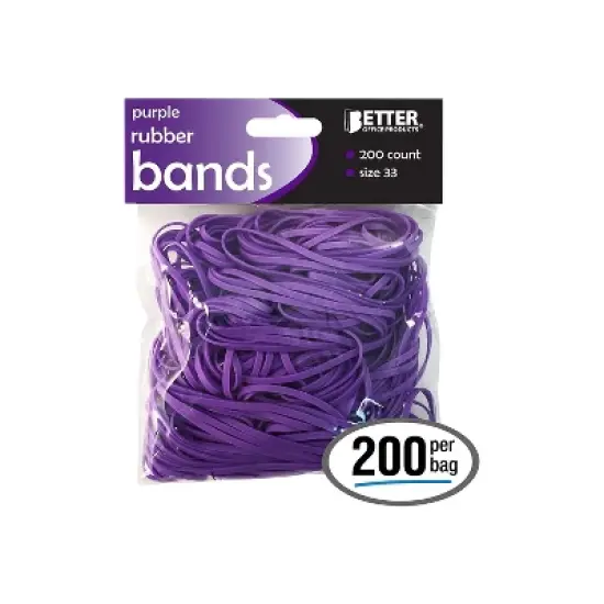 Better Office Multi-Purpose Rubber Band #33 Size 200/Pack (33904) image {1}