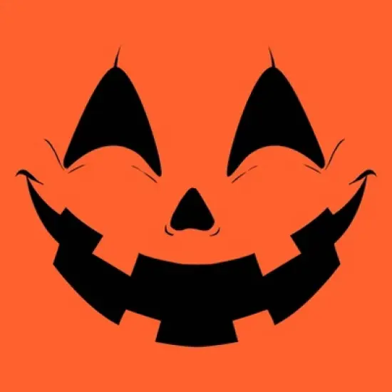 Men's Pumpkin Face Short Sleeve Graphic T-Shirt - Orange - Halloween image {2}