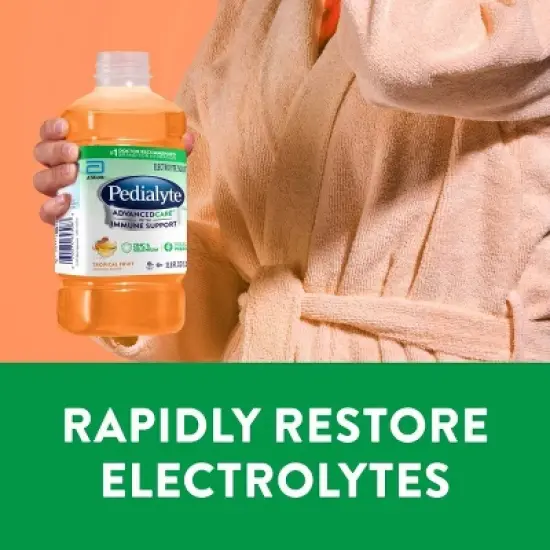 Pedialyte Advanced Care Electrolyte Solution Hydration Drink - Tropical Fruit - 33.8 fl oz image {3}
