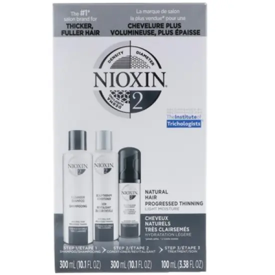 Nioxin System 2 Trio: Cleanser Shampoo 10.1 oz , Scalp Therapy Conditioner 10.1 oz , Scalp & Hair Treatment 3.38 oz image {3}