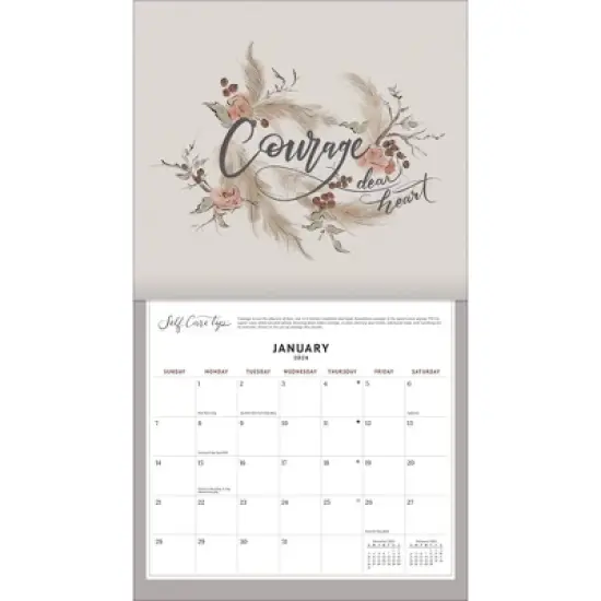 Lang 2024 Wall Calendar 24"x12" Be Gentle with Yourself image {1}
