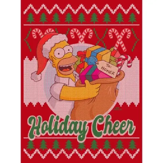 Men's The Simpsons Christmas Homer Holiday Cheer Sweater Print Sweatshirt image {1}