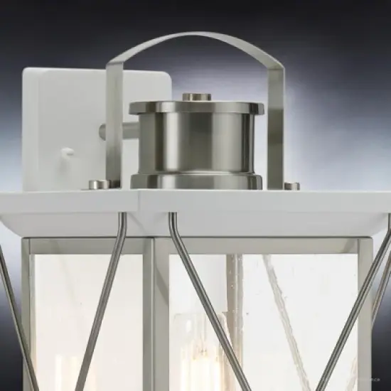 Urban Ambiance Luxury Colonial Outdoor Wall Light,  19"H x 9.125"W,  Stainless Steel Finish, UHP1224 image {3}