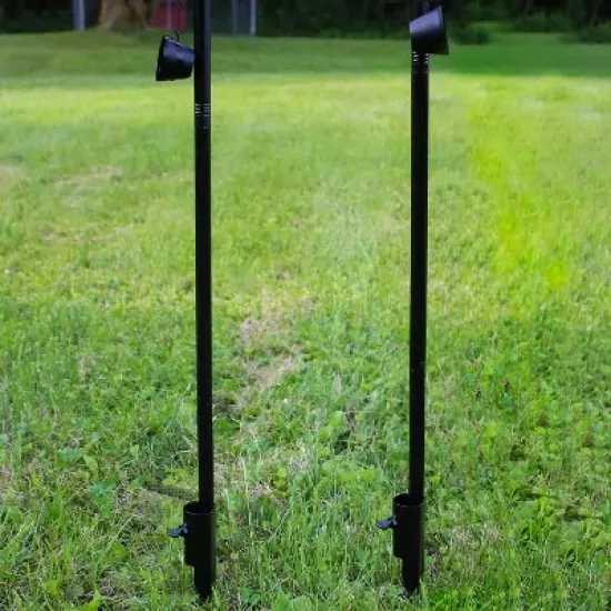 Sunnydaze Outdoor Adjustable Height Glass and Metal Swirl Patio and Lawn Torch Set image {9}