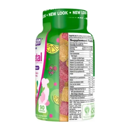 Vitafusion PreNatal Multivitamin Dietary Supplement Gummies - Lemon & Raspberry Lemonade - 90ct image {6}